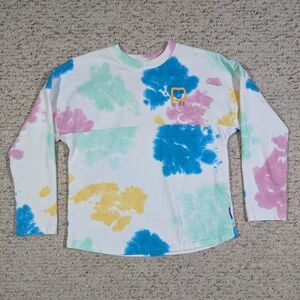 Walt Disney World Spirit Jersey Shirt Long Sleeve Youth XL (14) Pastel Tie Dye